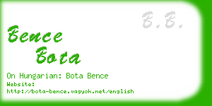 bence bota business card